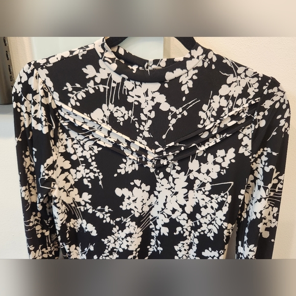 ASOS Oasis Floral Maxi Dress, Black and White, Size US S - Picture 3 of 6